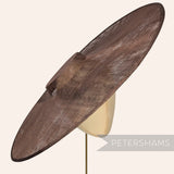 Petershams Millinery Supplies chocolate brown extreme cartwheel sinamay fascinator hat base