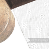 Petershams Millinery Supplies Kat vintage brown honeycomb veiling with a delicate floral pattern for millinery crafts