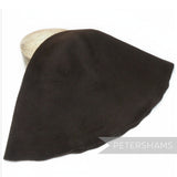 Petershams Millinery Supplies extra large dark brown double faced peachbloom fur felt cone hat body for millinery