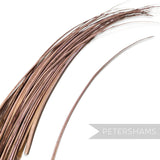 Petershams Millinery Supplies long rose pink  stripped ostrich quill feather for hat making and millinery crafts