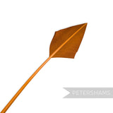 Petershams Millinery Supplies burnt orange arrowhead turkey quill feather for hats and fascinators