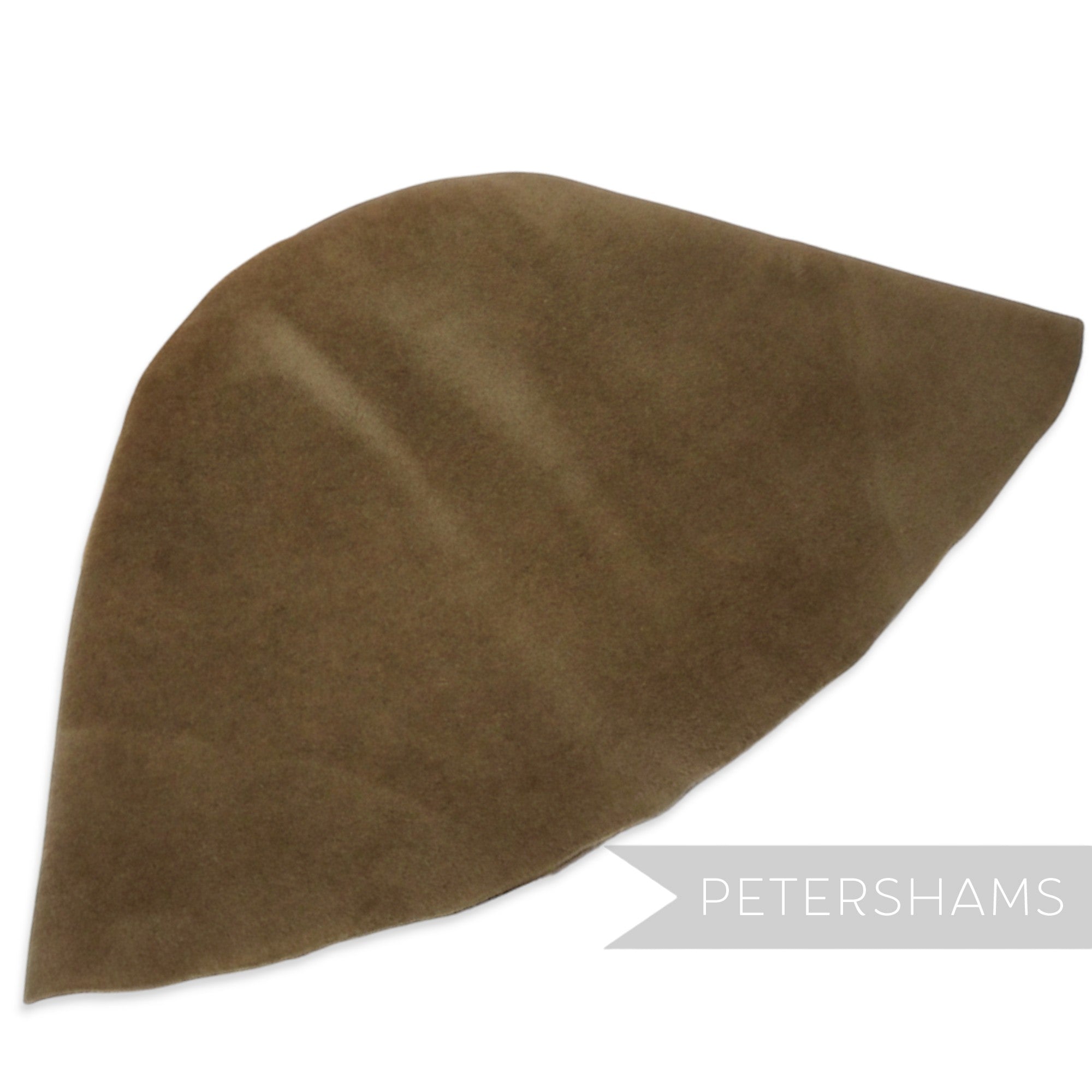 Petershams Millinery Supplies extra large rich tan peachbloom velour fur felt hat cone for millinery projects