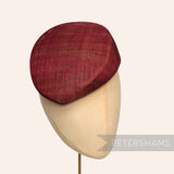 Petershams Millinery Supplies Betty sloped pillbox fascinator hat base in burgundy