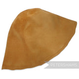 Petershams Millinery Supplies extra large peachbloom velour fur felt cone hat body in a camel colour.
