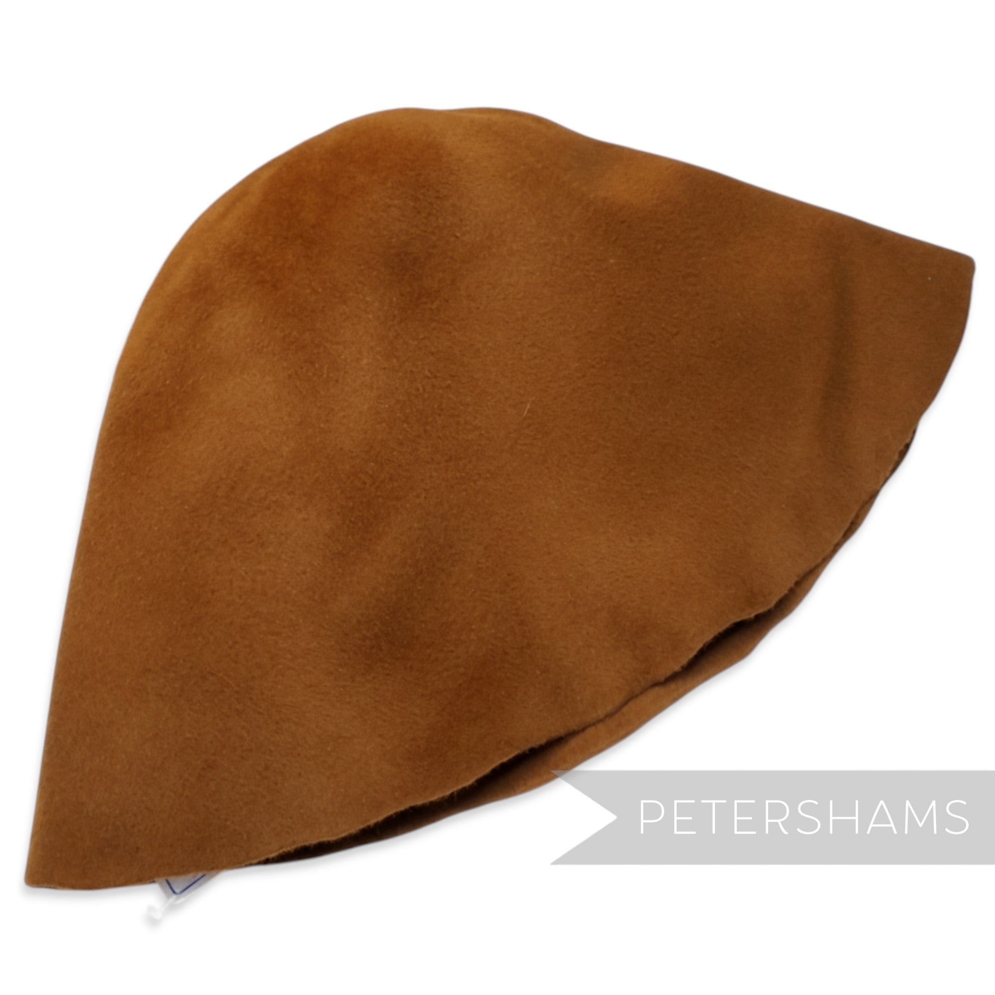 Petershams Millinery Supplies extra large caramel peachbloom velour fur felt hat body for millinery projects