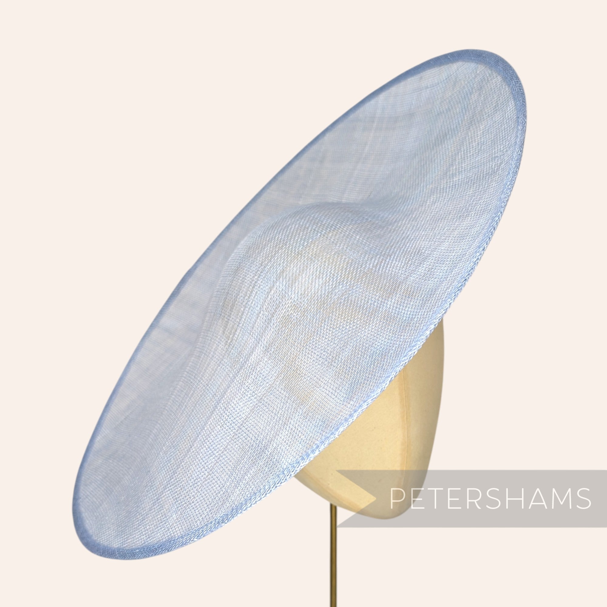Petershams Millinery Supplies Catherine XL sloped powder blue sinamay fascinator hat base
