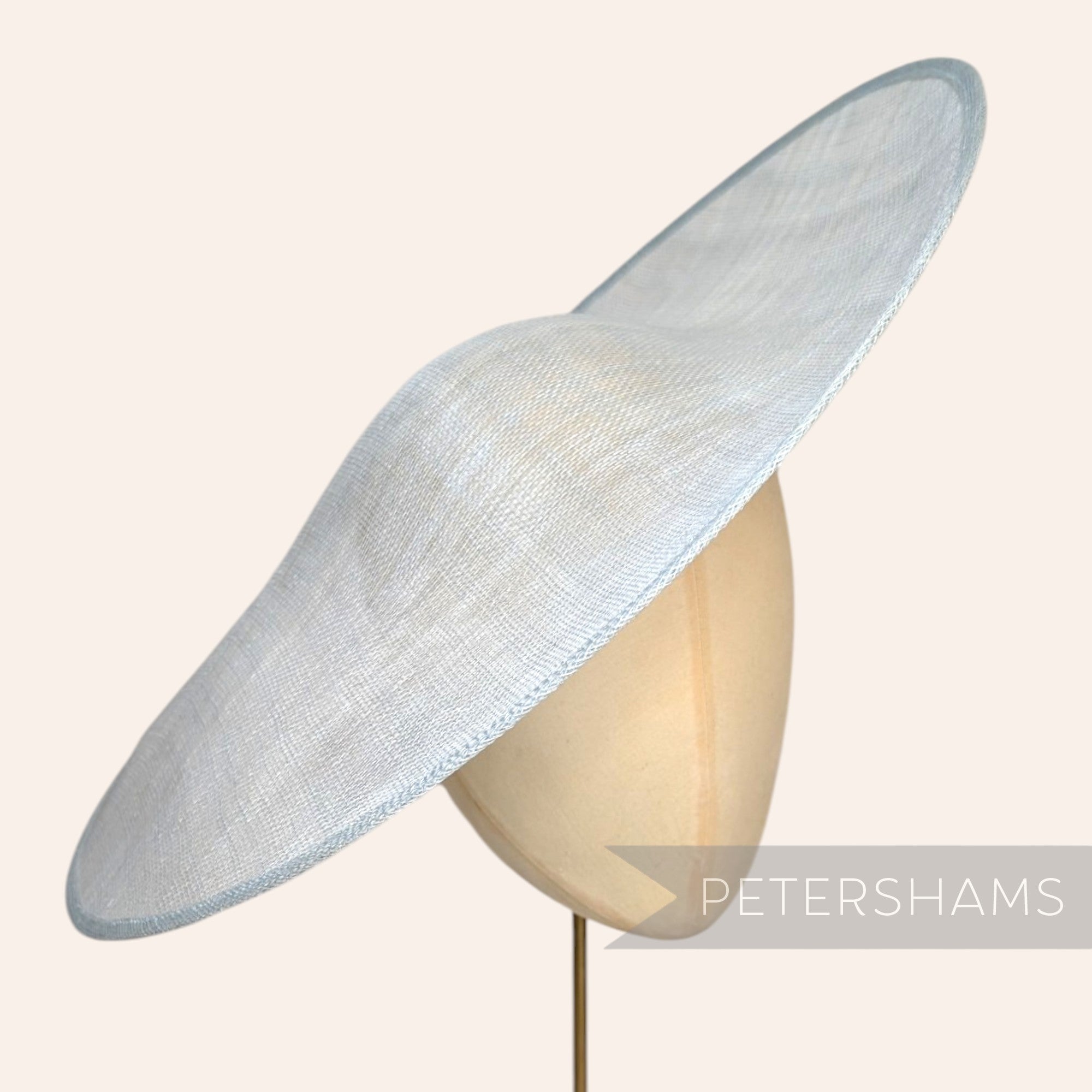 Petershams Millinery Supplies Catherine XL sloped ice grey sinamay fascinator hat base