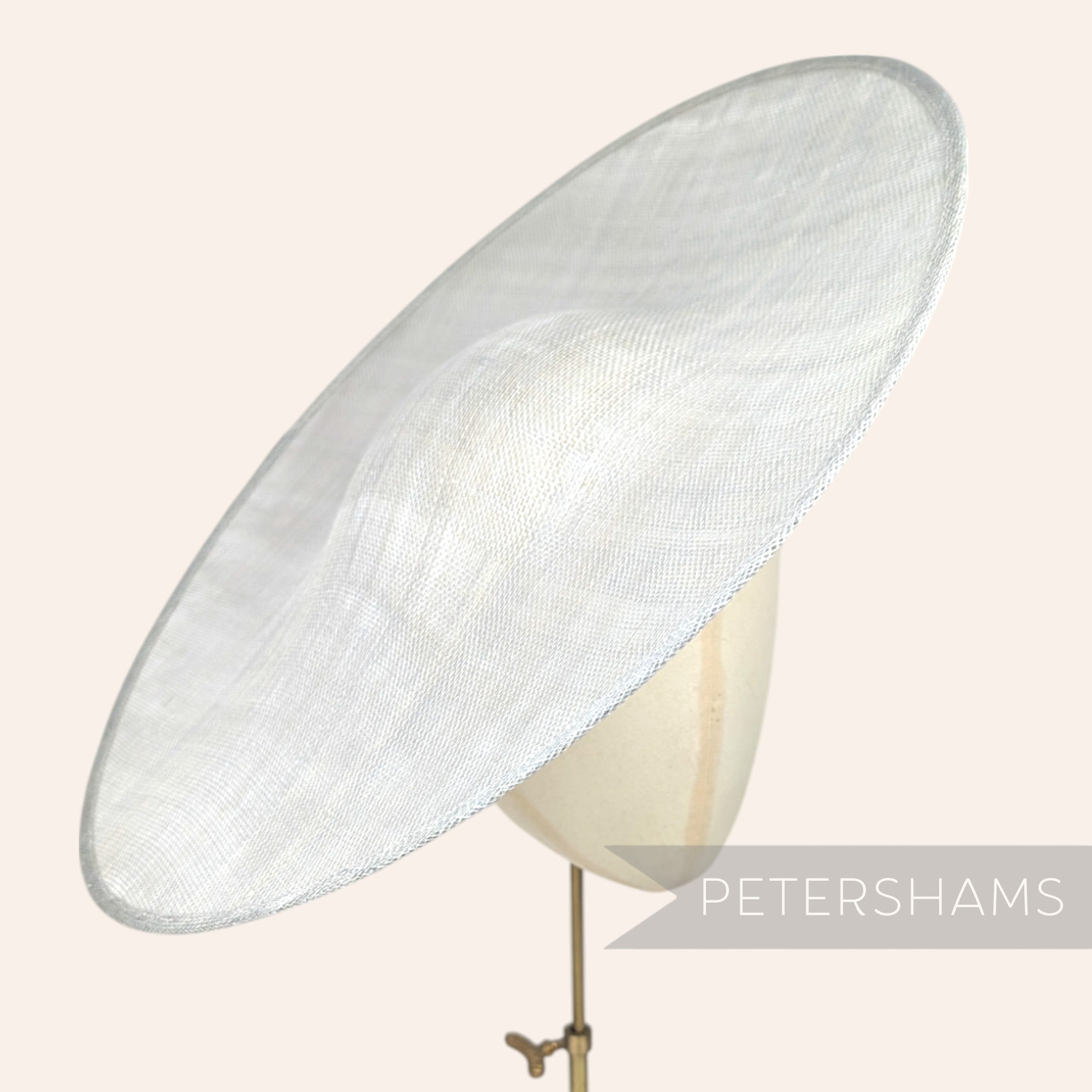 Petershams Millinery Supplies Catherine XL pale grey sloped sinamay fascinator hat base