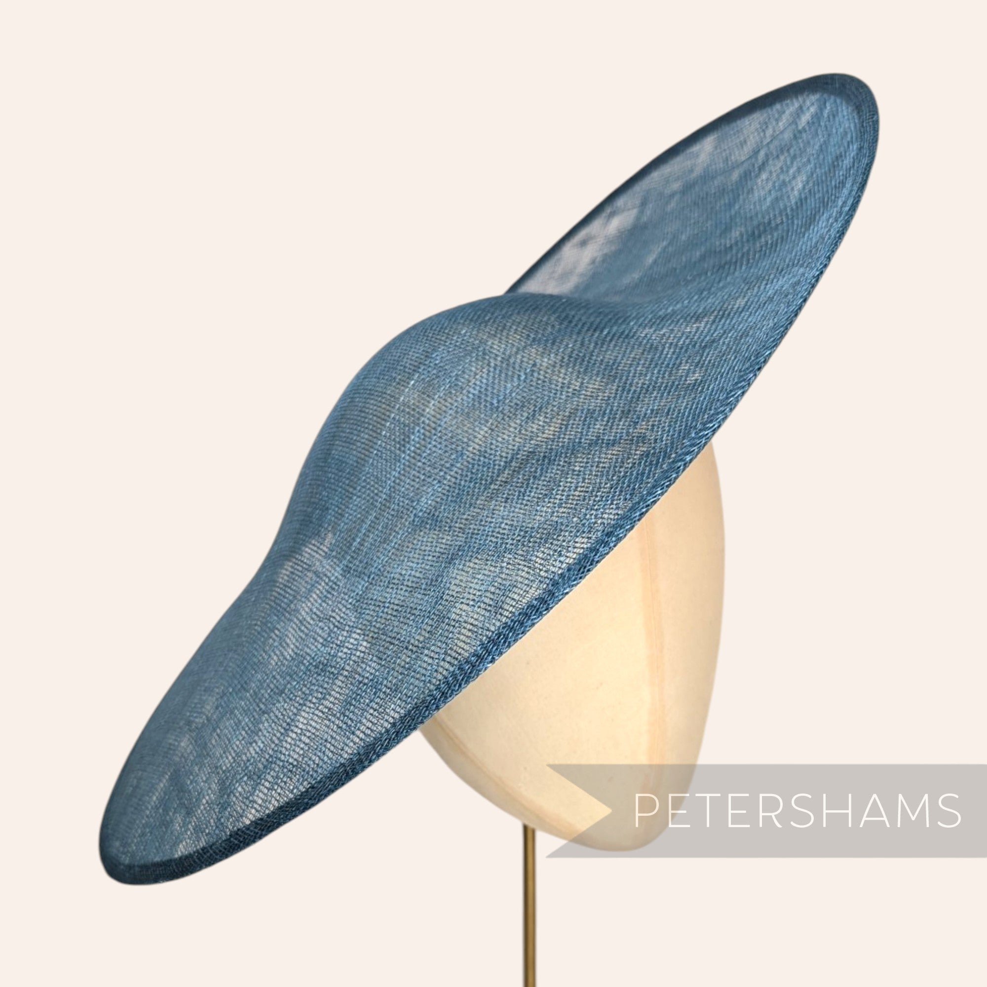 Petershams Millinery Supplies Catherine XL teal sloped sinamay fascinator hat base