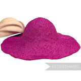 Petershams Millinery Supplies cerise knotted ramie straw capeline hat body for millinery projects