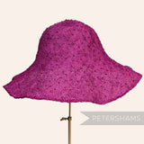 Petershams Millinery Supplies cerise knotted ramie straw capeline hat body for millinery projects