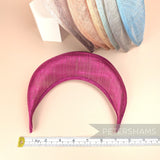 Petershams Millinery Supplies cerise sinamay halo crown fascinator hat base