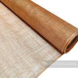 Petershams Millinery Supplies champagne sinamay fabric, a natural fibre textile with a woven texture, ideal for hat making.