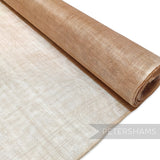 Petershams Millinery Supplies champagne sinamay fabric, a lightweight, woven material ideal for hat making and fascinators.