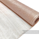 Petershams Millinery Supplies champagne sinamay fabric, a lightweight, woven material ideal for hat making and fascinators.