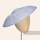 Petershams Millinery Supplies Charlotte extra large powder blue sinamay saucer fascinator hat base