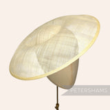 Petershams Millinery Supplies Charlotte 35cm extra large butter yellow sinamay saucer fascinator hat base