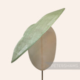 Petershams Millinery Supplies Charlotte extra large sage green sinamay saucer fascinator hat base