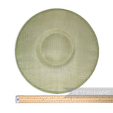 Petershams Millinery Supplies Charlotte 35cm extra large sage green sinamay saucer fascinator hat base