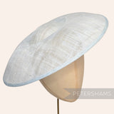 Petershams Millinery Supplies Charlotte extra large 35cm ice grey sinamay saucer fascinator hat base