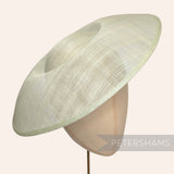 Petershams Millinery Supplies Charlotte 35cm extra large mint green sinamay saucer fascinator base