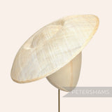 Petershams Millinery Supplies Charlotte 35cm extra large natural sinamay saucer fascinator hat base