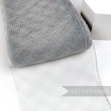 Petershams Millinery Supplies 15cm wide pale grey checker pattern crinoline horsehair braid for fascinator making