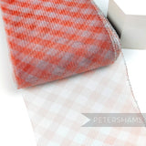 Petershams Millinery Supplies 15cm wide orange and grey checker pattern crinoline horsehair braid for millinery