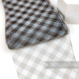 Petershams Millinery Supplies petite checker pattern crinoline horsehair braid in grey and white for fascinators