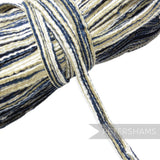 Petershams Millinery Supplies 15mm navy blue striped chenille crin braid for hat making and millinery trim