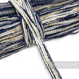 Petershams Millinery Supplies 15mm denim blue chenille threaded crin braid trim for hat making