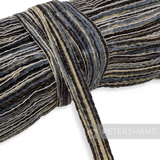 Petershams Millinery Supplies 15mm chenille threaded crin braid in a wavy grey multi-tonal pattern for hat making