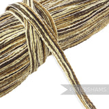 Petershams Millinery Supplies 15mm brown and cream striped chenille threaded crin braid for hat making and trim