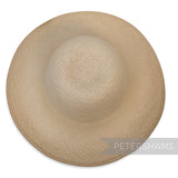 Petershams Millinery Supplies vintage Ecuador toquilla straw capeline hat body with fine chevron pattern