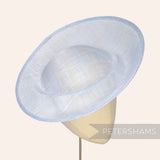 Petershams Millinery Supplies Cindy  powder blue sinamay fascinator hat base with orbital pleat