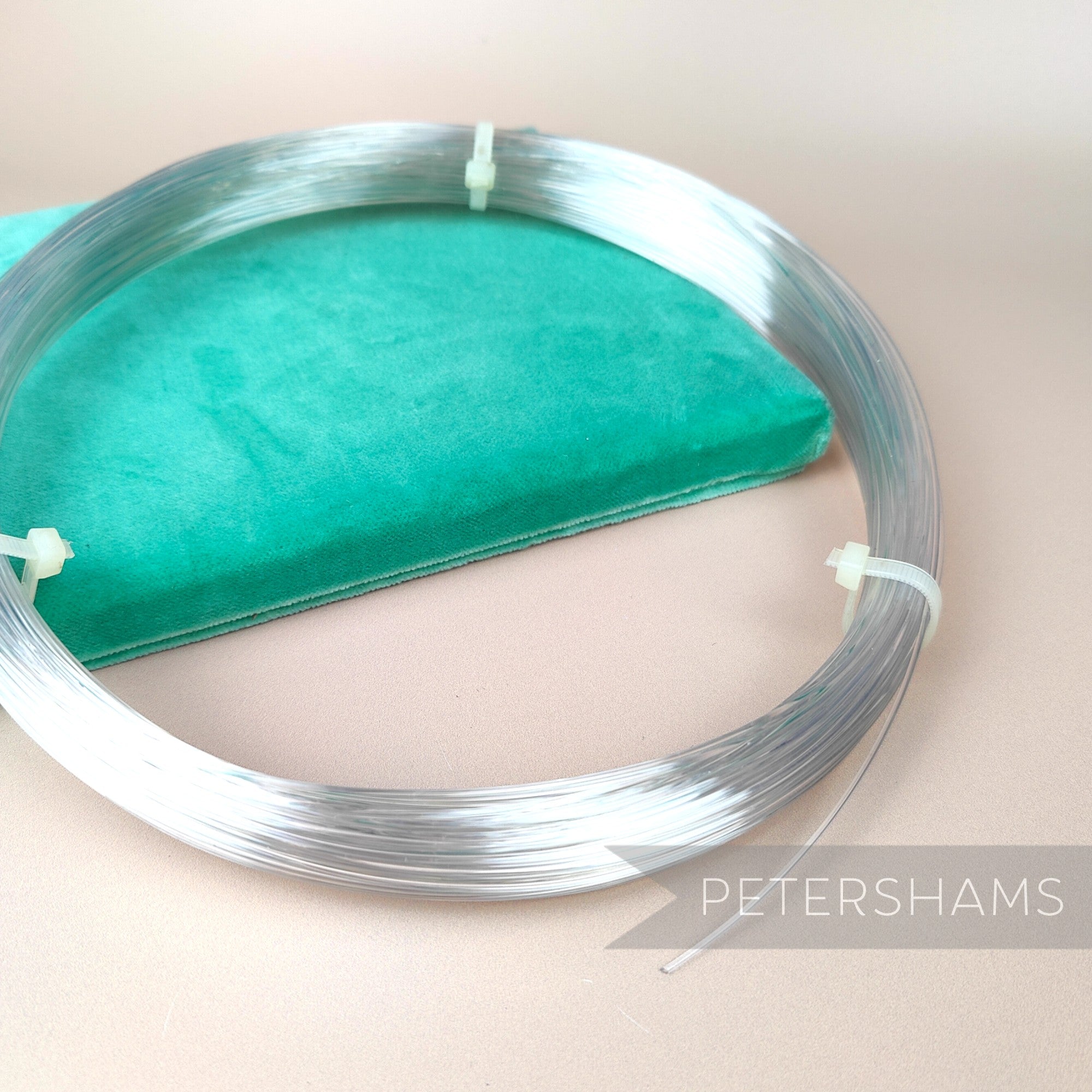 Petershams Millinery Supplies 1.2mm clear plastic hat brim wire coiled for millinery structure and shaping