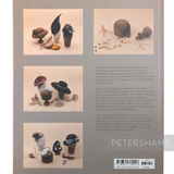 Back cover of Petershams Millinery Supplies Contemporary Millinery book showing various handmade hat designs