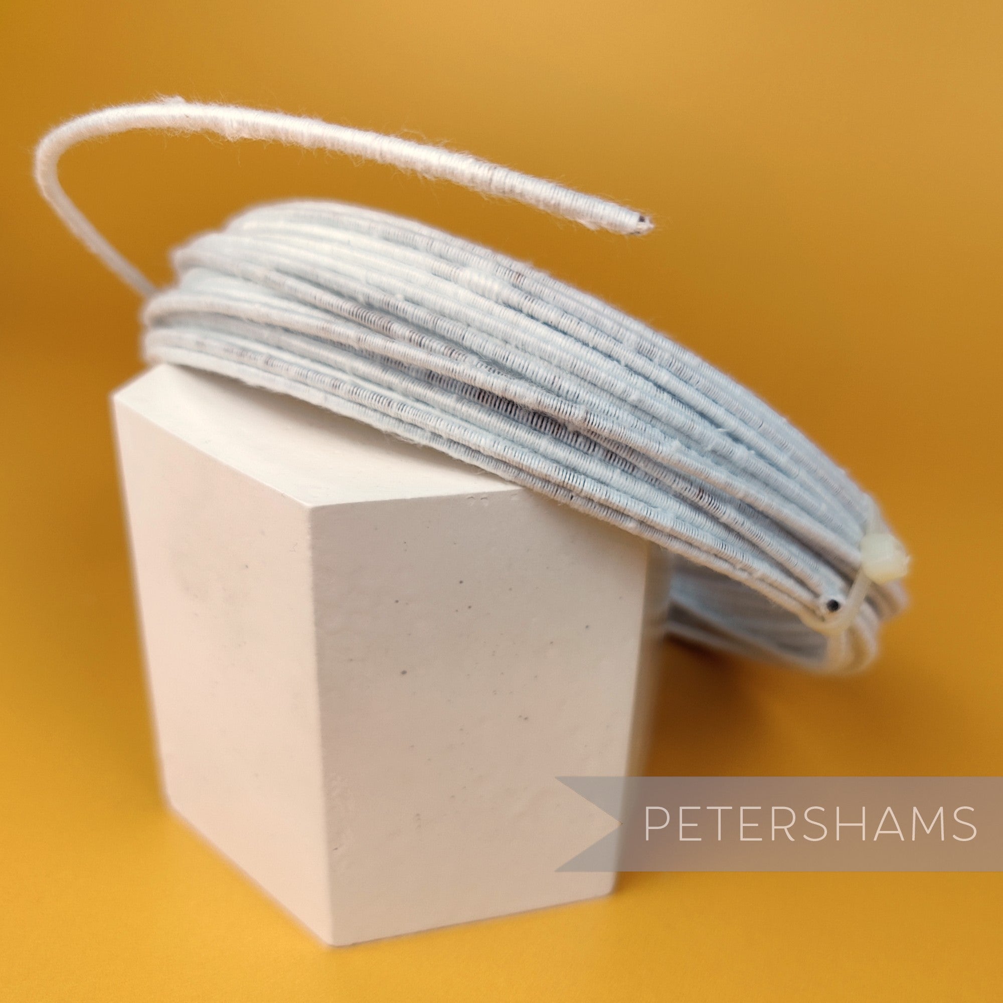 Petershams Millinery Supplies 1.6mm white cotton covered millinery wire on a 10m reel for hat making