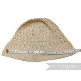 Petershams Millinery Supplies vintage natural beige cotton crochet mini flare hat body with open patterned crown