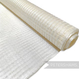 Petershams Millinery Supplies cream basket weave sinamay fabric for hat making. Lightweight, large weave, 50x92cm.