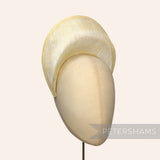 Petershams Millinery Supplies butter yellow sinamay halo crown fascinator hat base