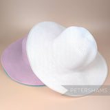 Petershams Millinery Supplies vintage 1980s crinoline capeline hat bodies in white, pink, and blue