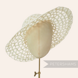 Petershams Millinery Supplies ivory zig zag threaded crinoline capeline hat body