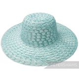 Petershams Millinery Supplies minty blue zig zag threaded crinoline capeline hat body for millinery project