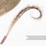 Petershams Millinery Supplies double burnt and curled pheasant feather hat mount with wispy textured detail