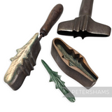Petershams Millinery Supplies antique brass dandelion leaf flower mould and steel cutter set for fabric flower making