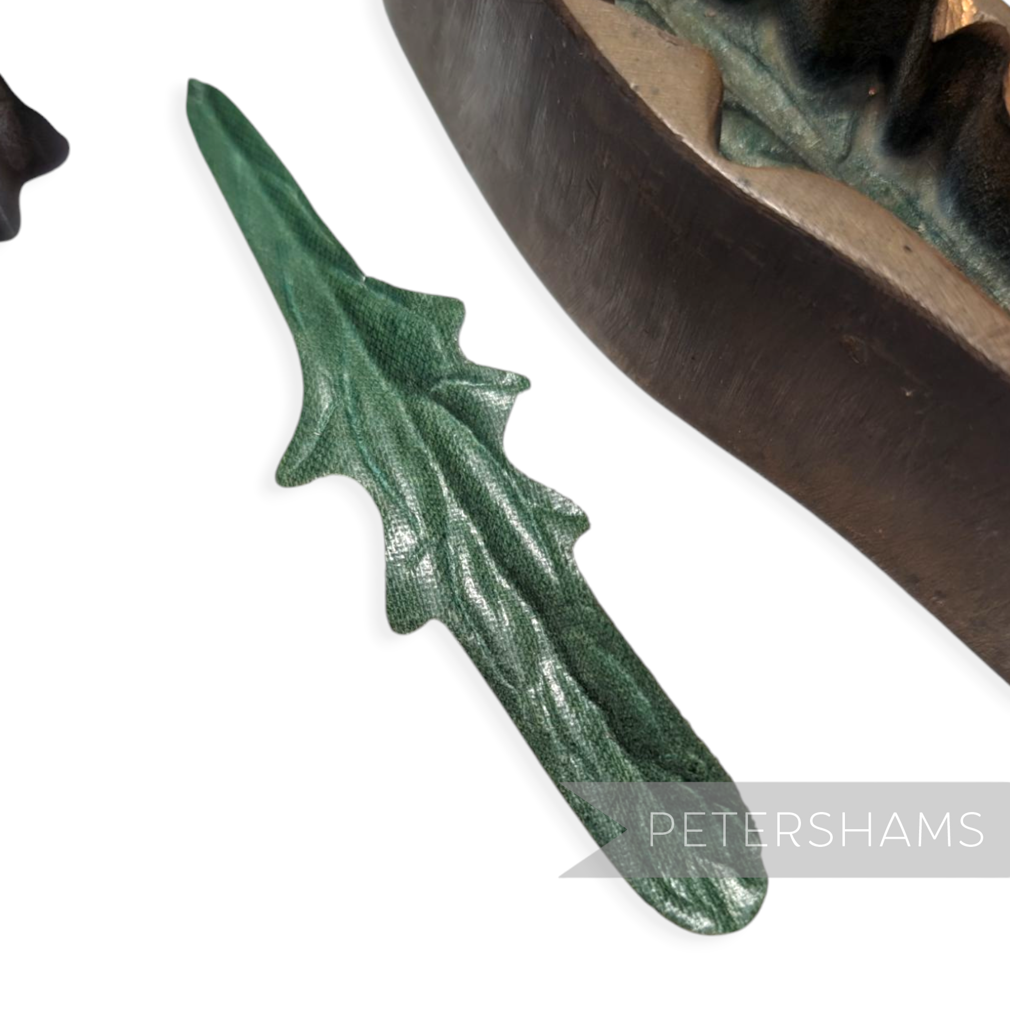 Petershams Millinery Supplies antique brass dandelion leaf mould and metal cutter for fabric flower making