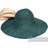 Petershams Millinery Supplies dark green knotted ramie straw capeline hat body for millinery projects