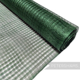 Petershams Millinery Supplies dark green basket weave sinamay fabric for hat making, 50x92cm.