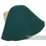 Petershams Millinery Supplies dark green stiffened wool felt cone hat body for fascinators and hats.